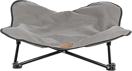 TRIXIE Camping Cot for Dogs, Elevated Dog Bed, Folding Padded Pet Bed, Raised Travel Lounger for Small to Medium Dogs