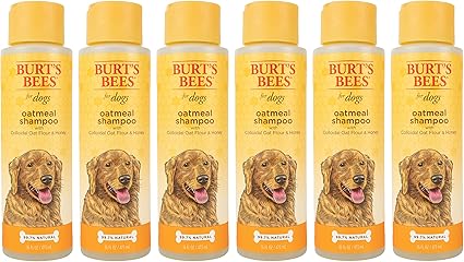 Burt's Bees for Dogs Natural Oatmeal Dog Shampoo | With Colloidal Oat Flour & Honey | Cruelty Free, Sulfate & Paraben Free, pH Balanced for Dogs - Made in USA, 16 Oz - Pack of 6