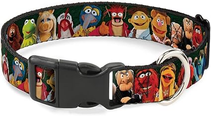 Buckle-Down Plastic Clip Collar - Muppets 20-Character Group Pose Greens - 1/2