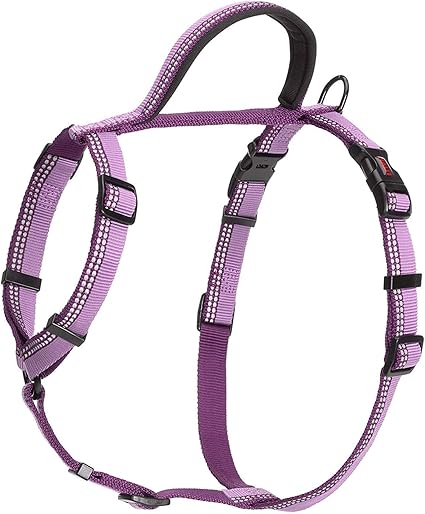 HALTI Walking Harness - Lightweight Dog Harness with Handle, Reflective & Adjustable, Ideal for Puppy Walks, Suitable for Medium Dogs and Puppies (Size M, Purple)