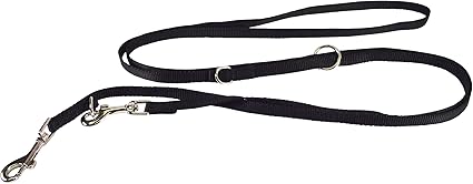 Hamilton Pet & Equine Hamilton Wide Single Thick Nylon European Lead, 3/8-Inch, Black