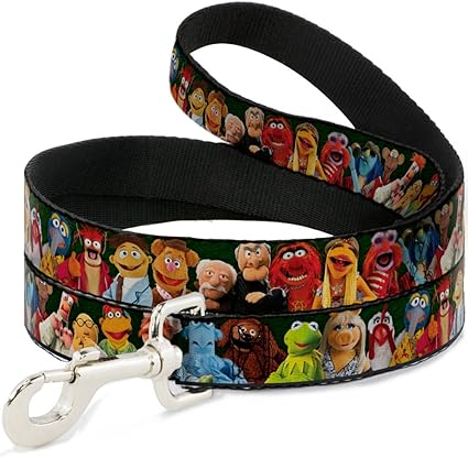 Dog Leash Muppets 20 Character Group Pose Greens 4 Feet Long 1.0 Inch Wide