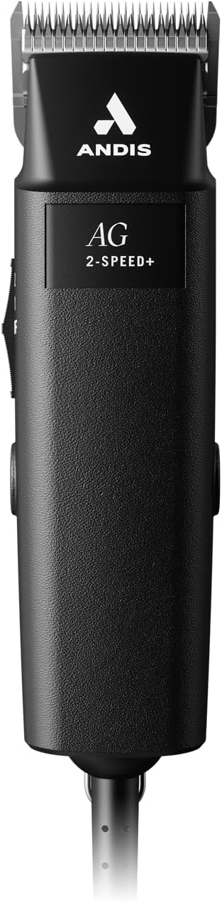 Andis 12845 Ultra-Light 2-Speed Professional-Grade Detachable Blade Clipper, Animal/Dog Grooming, for All Coats & Breeds, AG, Black