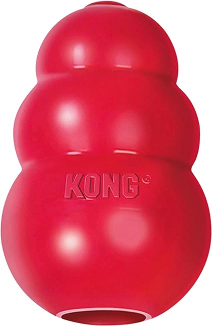 KONG Classic Stuffable Dog Toy - Fetch & Chew Toy for Dogs - Treat-Filling Capabilities & Erratic Bounce for Extended Play Time - Durable Natural Rubber Material - for Medium Dogs