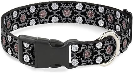 Buckle-Down Cat Collar Breakaway Tapestry 1 Black 9 to 15 Inches 0.5 Inch Wide