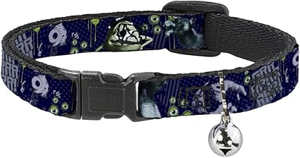 Buckle-Down Breakaway Cat Collar - Monsters University Sully & Mike Poses/GRRRRR! - 1/2