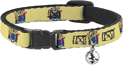 Cat Collar Breakaway New Jersey Flag 8 to 12 Inches 0.5 Inch Wide