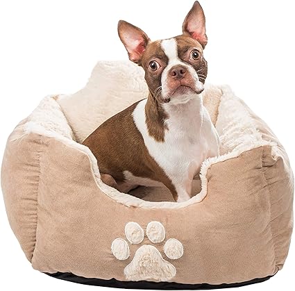 Wags N' Whiskers Roxi Orthopedic Large Square Pet Bed in Pale Pink