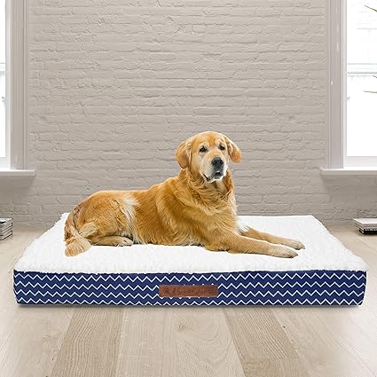 Wags N' Whiskers Cadbury Chevron Jumbo Orthopedic Pet Bed