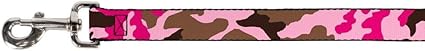 Buckle-Down Pet Leash - Camo Pink - 6 Feet Long - 1