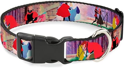 Buckle-Down Sleeping Beauty & Prince Scenes Plastic Clip Collar, Medium/11-17