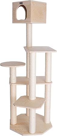 Armarkat Premium Scots Pine 69-Inch Cat Tree with Five Levels, Perch, Condo