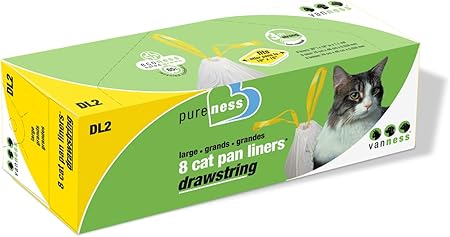 Van Ness Large Drawstring Cat Litter Box Liners, 8 Count, DL2