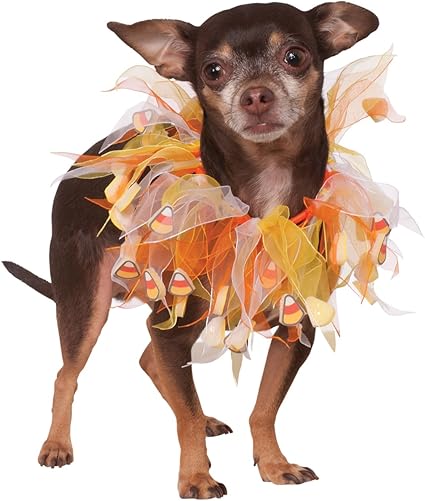 Rubie's Costume Co Fancy Candy Corn Pet Collar, Large/X-Large