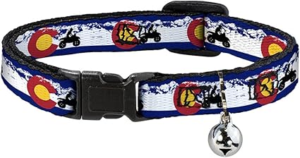 Cat Collar Breakaway Colorado ATV Rider Mountains 8 to 12 Inches 0.5 Inch Wide