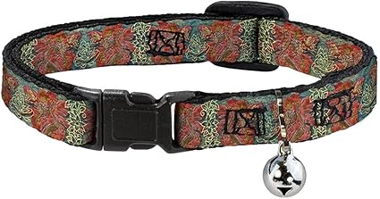 Buckle-Down Cat Collar Breakaway Tattoo Johnny Andrea Red Fairy 3 8 to 12 Inches 0.5 Inch Wide