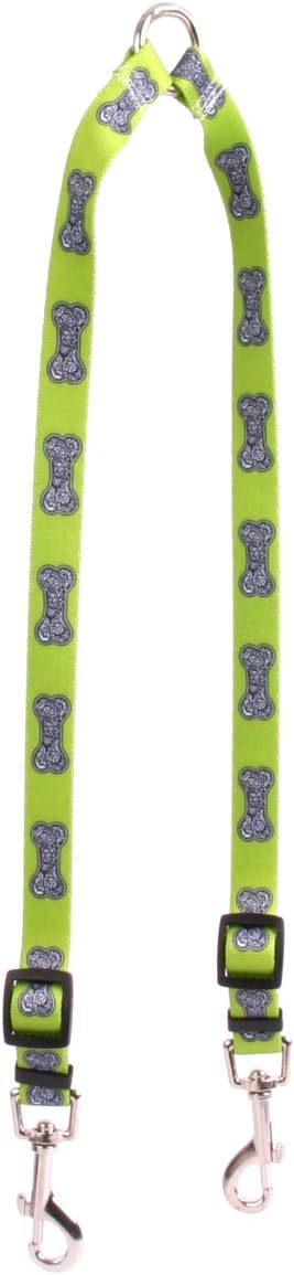 Yellow Dog Design Bella Bone Green Coupler Dog Leash 1