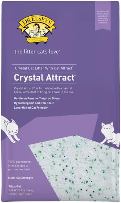 Dr. Elsey's Crystal Attract Silica Cat Litter, 8lbs