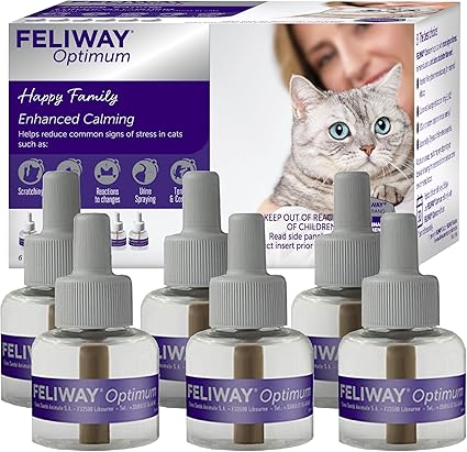 FELIWAY Optimum, Enhanced Calming Pheromone 30-day Refill – 6 Pack