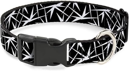 Cat Collar Breakaway Spikes Scattered Black White 6 to 9 Inches 0.5 Inch Wide