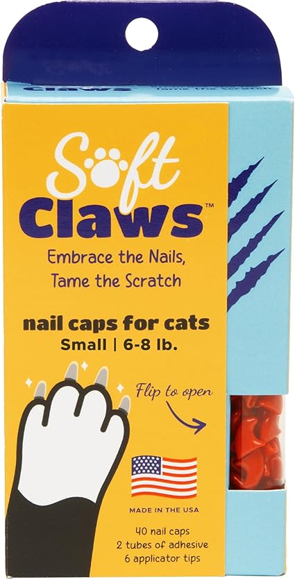 Soft Claws Safe Scratch-Free Solution for Cats - CLS (Cleat Lock System), Size: Small, Color: Red