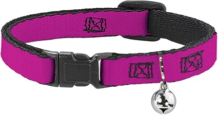 Buckle-Down Cat Collar Breakaway Fuchsia 8 to 12 Inches 0.5 Inch Wide