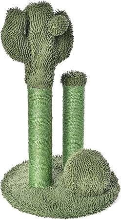 Amazon Basics Cactus Cat Scratching Triple Posts with Dangling Ball, Large, 27