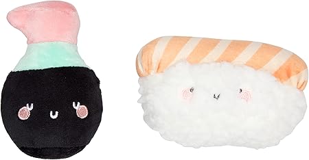 Pearhead Sushi & Soy Sauce Cat Toys, Set of 2, Plush Interactive Chew Toys, Pet Owner Must Have Catnip Toys, Set of 2 Plush Toys, Sushi and Soy Sauce Catnip Toys