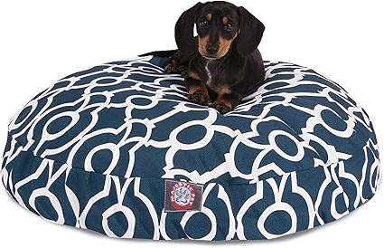 Majestic Pet Athens Navy Small Round Pet Bed