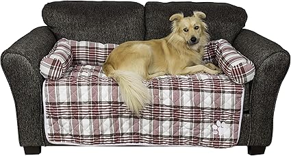 Wags N' Whiskers Hadley Reversible Pet Sofa Cover in White-Red