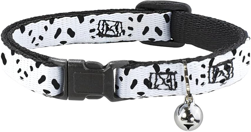 Buckle-Down Cat Collar Breakaway Panda Bear Spots 8 to 12 Inches 0.5 Inch Wide