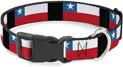 Buckle-Down Cat Collar Breakaway Chile Flags 9 to 15 Inches 0.5 Inch Wide