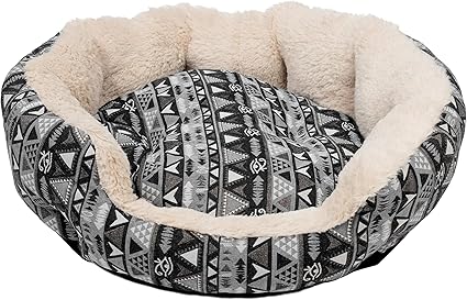 Wags N' Whiskers Otto Round Pet Bed in Black