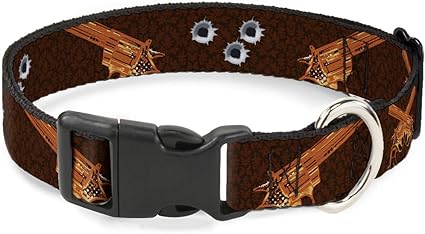 Cat Collar Breakaway - Revolvers Brown Orange - Narrow Fits 8-12