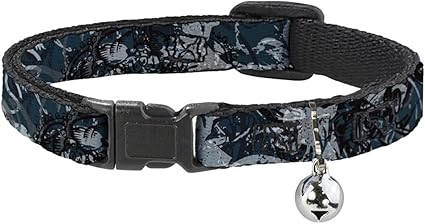 Buckle-Down Cat Collar Breakaway Gothic 5 8 to 12 Inches 0.5 Inch Wide