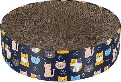 Kitty City Novelty Cat Scratchers, Round Cat Pattern