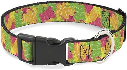 Buckle-Down Cat Collar Breakaway Gummy Bears Stacked Multi Color 9 to 15 Inches 0.5 Inch Wide