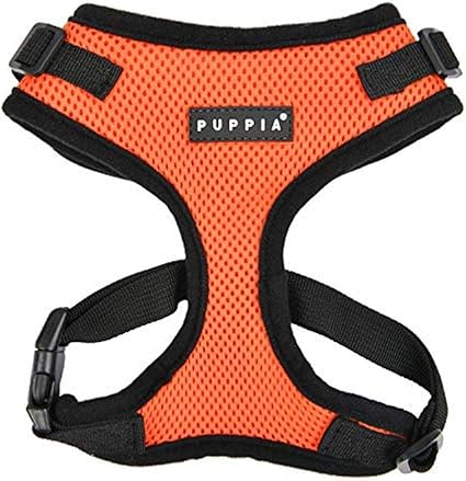 Authentic Puppia RiteFit Harness with Adjustable Neck, Orange, Extra Large