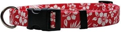 Yellow Dog Design Aloha Red Dog Collar 3/4