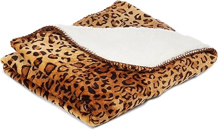 American Kennel Club Animal Pet Throw Blanket, Leopard