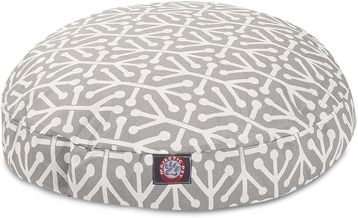 Gray Aruba Large Round Indoor Outdoor Pet Dog Bed With Removable Washable Cover By Majestic Pet Products