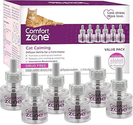 Comfort Zone Cat Calming Diffuser Refills: 6 Pack