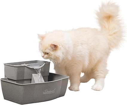 PetSafe Multi-Tier Pet Fountain – Large Waterer Great for Cats and Dogs – 2 Heights to Drink from – Great for Senior Pets – 100 Oz Water Capacity – Fresh, Filtered Water