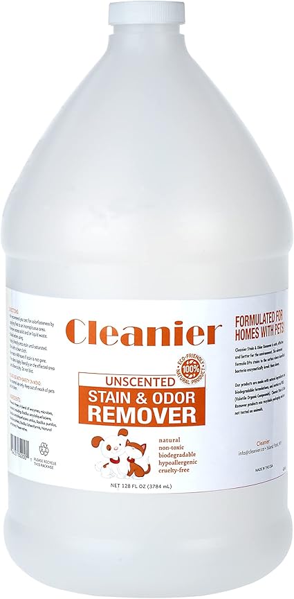 Organic Enzyme 'Stain and Odor Remover for Dogs and Cats 128 oz