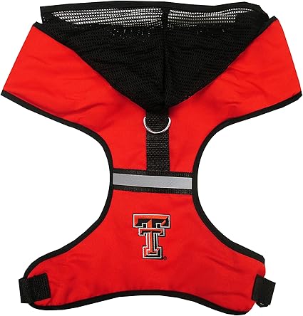 Pets First Collegiate Pet Accessories, Texas Tech Red Raiders Hooded Harness, Size Small