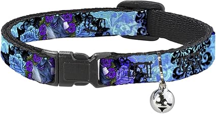 Cat Collar Breakaway Tattoo Johnny Fairy Blue Hair 8 to 12 Inches 0.5 Inch Wide