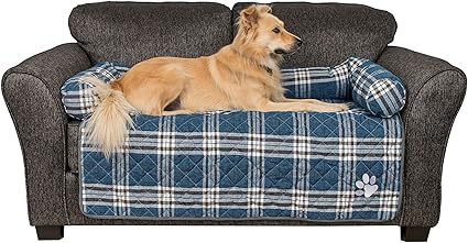 Wags N' Whiskers Hadley Reversible Pet Sofa Cover in Denim