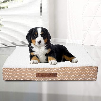 Wags N' Whiskers Cadbury Chevron Small Orthopedic Pet Bed