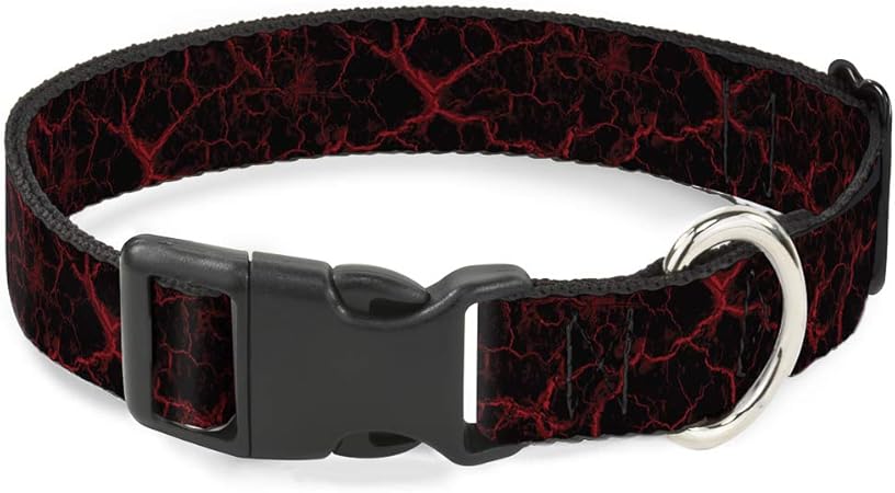 Cat Collar Breakaway Marble Black Red 6 to 9 Inches 0.5 Inch Wide