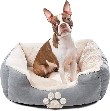 Wags N' Whiskers Roxi Orthopedic Small Square Pet Bed in Slate Blue